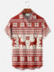 Men's Christmas Funny Graphic Short Sleeve Hawaiian Shirt